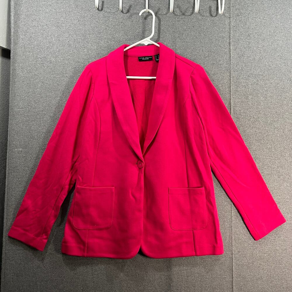 Susan Braver Weekend Regular Marina Knit Blazer Rich Fuchsia Medium
